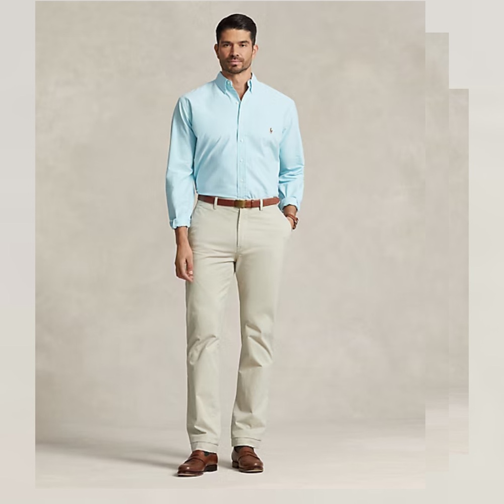 NWT Polo Ralph Lauren Men Stretch Classic Fit Chino Pants SZ 42T X 36 Beige Pony